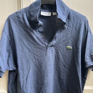 Lacoste Navy Blue Short Sleeve Polo Men’s Side L